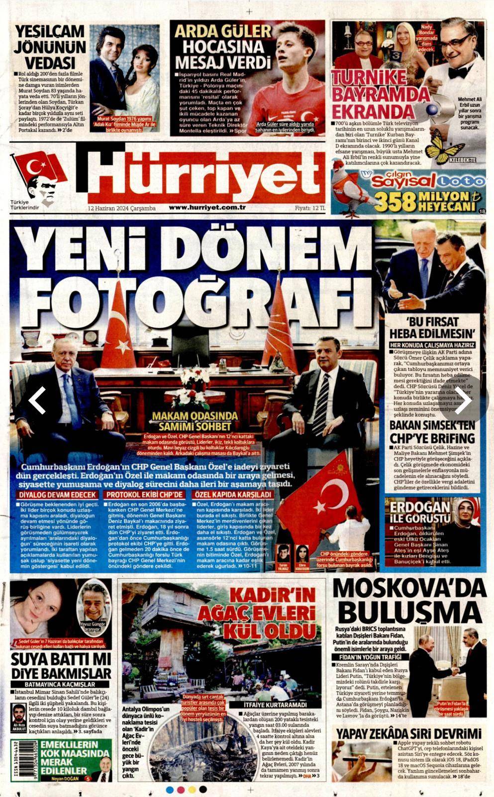 Sabah, Hürriyet, Yeni Şafak ve MHP'ye Yakın Gazete Özel-Erdoğan Görüşmesini Böyle Gördü! 1